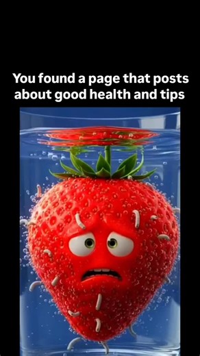 healthy hub🌼 | Sometimes when strawberries are soaked in salt water, tiny white worm-like creatures may come out because the salt creates an environment... | Instagram