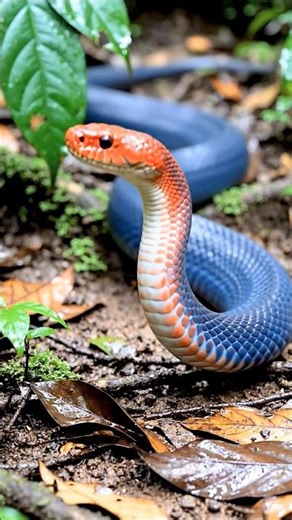 The Blue Coral Snake is one of the most dangerous snakes in the world 😲🐍#snake #usa #shorts