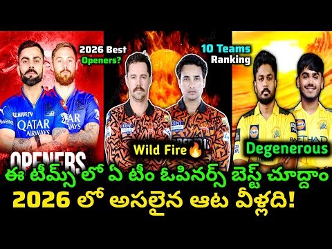 IPL 2026 All Teams Openers Ranking #ipl #ipl2026