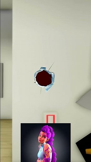 Falty limbs into a hole in the wall in Roblox Brookhaven