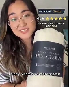 820 reactions · 28 shares | The proof is all over our website and Amazon.Cosy House Collection bamboo blend sheets are the softest sheet you’ll ever own. ⭐️⭐️⭐️⭐️⭐️ | Cosy House Collection | Facebook