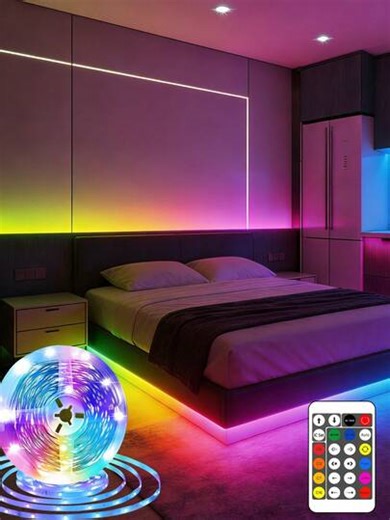 5V USB RGB LED Strip Lights – True Full Color Changing & Dynamic Modes With Remote – Low Voltage Rope Light For Bedroom, TV Backlight, Gaming Setup & Party Decor (Multiple Lengths: 3ft-50ft) | SHEIN