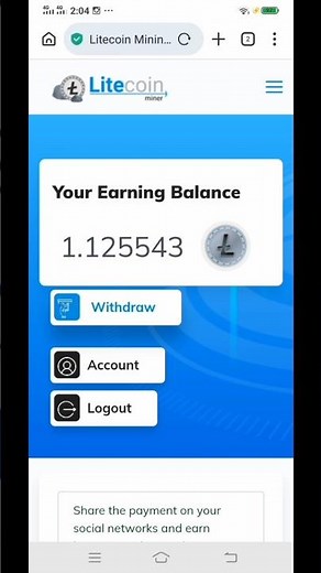 🚨Live Lite Coin Miner😱 || Withdraw LTC from LTC Miner full process 🤑 #ltcminer #litecoinmining