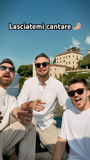 ADLV - Lasciatemi Cantare🤌🏼Italian Classic at Lago di Como #ItalianMusic #Boyband #shortsit #live