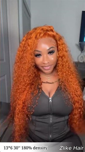 🌸Fall beauty starts with hair that glows — try our Ginger Water Wave today! #zlikehair #gingerhair