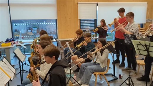 HYM rehearsal day 29/11/25...the building is full of motivated young people... this is the FIRST time Highland Youth Big Band had played this chart together...yep, the FIRST time together!! | Highland Young Musicians