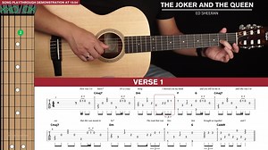 Joker And The Queen Fingerstyle Guitar Tutorial Ed Sheeran Guitar Lesson