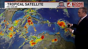 Stray showers or storms possible as upper level impulse moves across the state