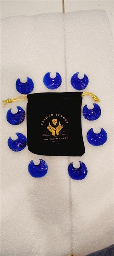 Blue Obsidian Glass Moon | Hand Polished Crescent Moon Glass 30–35mm | Celestial Moon Shape Collectible | Decorative Gift Stone - Etsy