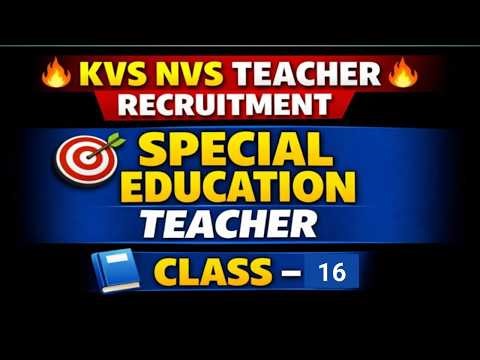 Certification for DISABILITY ।। KVS & NVS Special Educator CLASS ।। PRT & TGT BOTH LEVEL PREPARATION