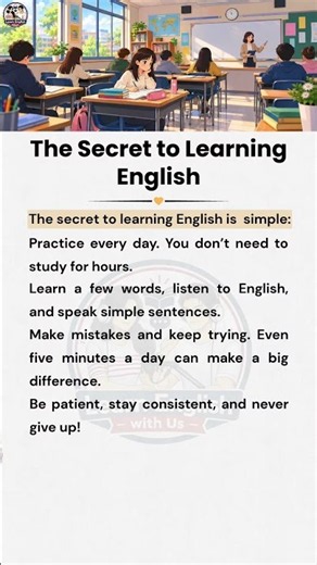 The Secret to Learning English 📖 | English Reading and Speaking Practice | #easyenglish #english