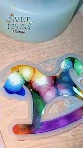 tutorial making petri effect with alcholol inks and resin epoxy #אפוקסי #diy #resintutorial