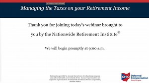 Managing the Taxes on Your Retirement Income