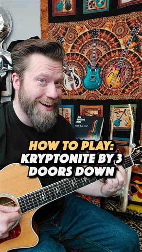Bob Denson on Instagram: "Kryptonite by 3 Doors Down - Guitar Lesson (Simplified) #guitar #guitarlessons #Guitarist #guitartutorial #3doorsdown"