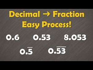 Decimal to Fraction Made Easy (and a Repeating Decimal TRICK!)
