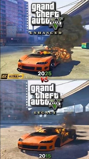 GTA 5 Legacy vs Enhanced Graphics! 💥 #gtav #comparison #trending #viral #gtaworld #youtubeshorts