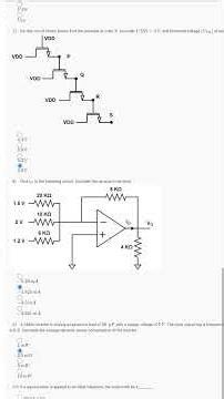 microelectronic circuits week 11 #nptelassignments