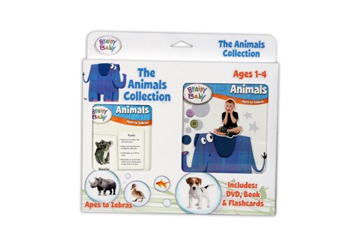 Brainy Baby® Animals DVD, Book & Flashcards Set of 3 : Animals, Apes to Zebras - Etsy