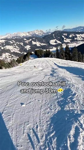 Ski Jump Over a 30m Hill: Mountain POV Thrill