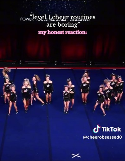 the top level 1 routines are actually insane #allstarcheer #cheertok #level1cheer #cheerleading #powerhousegodspeed #rivalathletics #stingrayallstars