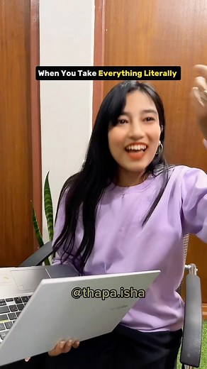 Isha Thapa on Instagram: "Handey na ta handeeyy!😩😂😂 some quick comedies haha! Follow for more Kontentz @thapa.isha 🌸 #takingthingsliterally #quickcomedy #comedyreels #comedynepal #chiyaguff #comedy #nepalicomedy #nepalireels #nepalimemes #memesdaily #reelsinstagram #trendingreels #reelsdaily #thapaisha #ishathapa #newcontent #funnymemes #nepaliinstagrammer #nepal #explorepage #explorenepal #exploremore #explore #followformore #staurday"