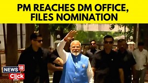 #BreakingNews: PM Modi reaches DM office to file his Lok Sabha nomination and is being accompanied by the U.P. CM Yogi Adityanath #LokSabhaElections2024 #PMModi #Varanasi | News18 | Facebook