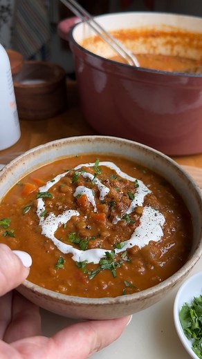 Bringing you major warm, cozy and comforting vibes with this Vegan Lentil Soup! This soup recipe is so easy to make and it’s loaded with nourishing vegetables, warm spices and lentils. An easy one-pot dinner option that the whole family will love! Ingredients ▢2 tablespoons olive oil ▢1 medium sweet onion, diced ▢3 cloves garlic, minced ▢2 medium carrots, diced ▢2 cups dried brown or green lentils* ▢1 15 oz can of crushed tomatoes ▢7 cups vegetable broth ▢½ teaspoon cumin ▢1 teaspoon dried thyme