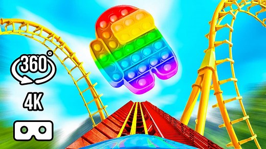 18K views · 77 reactions | Have you ever dreamed of taking a ride in a fabulous and kind amusement park? And to see huge POP IT? Do you love Among US? Then this roller coaster is for you! We have collected all the most interesting things. A colorful and bright world that's full of happiness and goodness! | Bright Side | Facebook