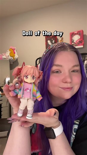 Doll of the day is my Nendoroid Madoka school uniform version on a doll body #nendoroid #nendoroiddoll #madoka #madokamagica #doll