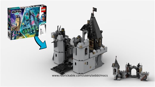 LEGO MOC-96937 70437: Black Falcon's Fortress Homage (Castle > Black Falcons 2021)
