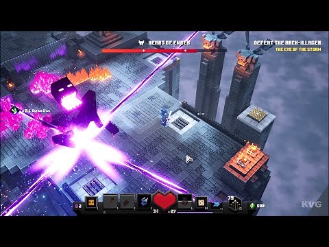 Minecraft Dungeons - Arch-Illager & Heart of Ender - Final Boss Fight | Gameplay