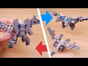 LEGO brick 2 heads Pteranodon transformer robot tutorial Twin Heads #LEGO #MOC #レゴ変形ロボ #レゴアイデア #레고로봇