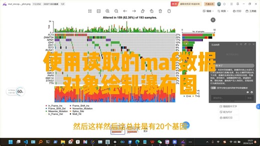 使用读取的maf数据对象绘制瀑布图教程，代做生信分析和辅导