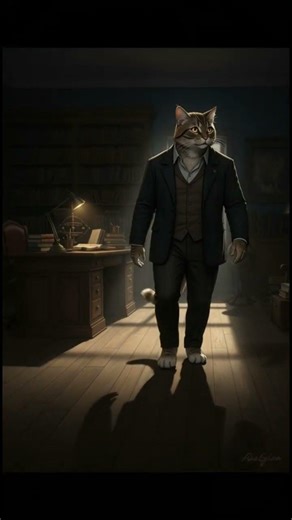 The cat heard thumps in the kitchen… and what came out from under the sink was terrifying 😱🐱 #cat...