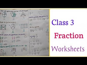 Fraction Worksheets for Class 3 || Grade 3 Fraction Practice Worksheets || Maths Fraction