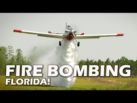 Fire Bombers! Air Tractor AT-802 Dramatic Footage F95 Airport Florida Fires Demo