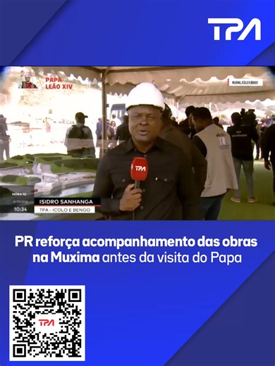 PR reforça acompanhamento das obras na Muxima antes da visita do Papa O Presidente da República, João Lourenço, recebeu informações técnicas detalhadas sobre o andamento do projecto de requalificação da vila da Muxima. Importa sublinhar que a iniciativa não está directamente ligada à visita de Papa Leão XIV, uma vez que já se encontrava em curso antes do anúncio da deslocação. Ainda assim, por se tratar de um dos destinos da visita pastoral, há um esforço redobrado das autoridades para garantir 