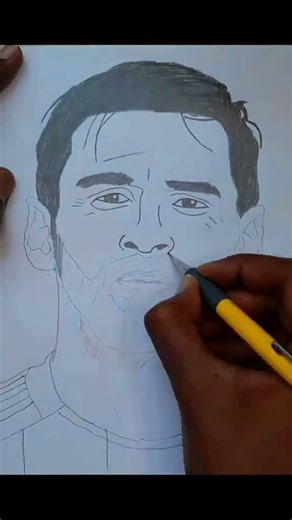 “Turning Messi into Art 🎨⚡” #art #drawing #creative