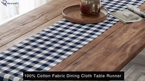 Ruvanti 100% Cotton Table Runner 72 Inches Long, Non-Slip, Stain Resistant, Washable & Reusable Table Runners Perfect for Wedding, Parties, Christmas, Holiday, in-Door use - Grey Floral