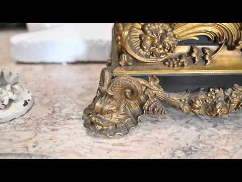 French Mantle Clock Bronze George Washington Louis Philippe