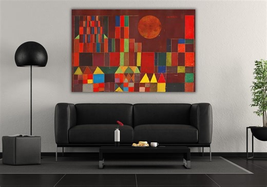 Paul Klee Castle and Sun Canvas Print, Abstract Wall Art - Etsy Australia