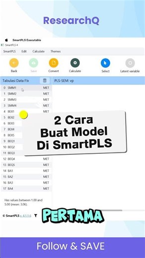 2 Cara Buat Model Penelitian di SmartPLS