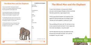 The Blind Men and the Elephant Poem