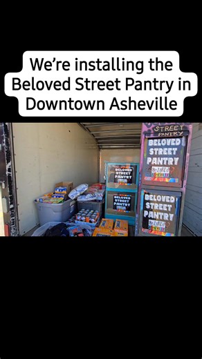 7K views · 250 reactions | We’re installing the Beloved Street Pantry in Downtown Asheville — open 24/7 with food, snacks, and warm items. Because access matters, especially now. Love in action, right where it’s needed most. ❤️ #BelovedAsheville #StreetPantry #CommunityLove #JoyInAction #FoodForAll #WarmthAndHope #24SevenCare | BeLoved Asheville | Facebook