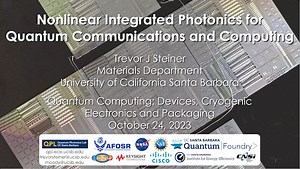 Nonlinear Integrated Photonics for Quantum Communications and Computing