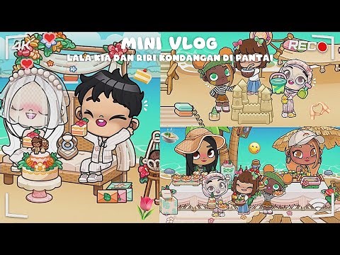 (AVATAR WORLD) MINI VLOG OF LALA KIA AND RIRI AT A WEDDING AT THE BEACH
