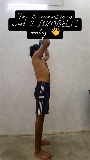 TOP 8 EXERCISES WITH DUMBELLS ONLY #workout #motivational #desihomegym #selflove #fitness #fitindia