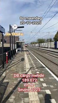 20-10-2025 , 189 072 en de 2225 door het nieuwe tijdelijke station Vught #train #prorail #railway .