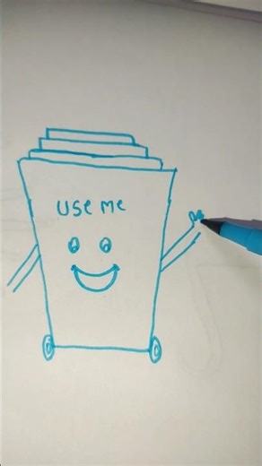 dustbin colorful 🚯🚯step step # art # draw # shorts video