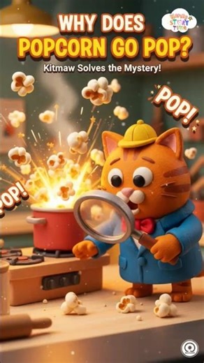 why does popcorn POP? 🍿 #funfacts #popcorn #kidsfacts #shortviral #kidsanimation #claymation #viral